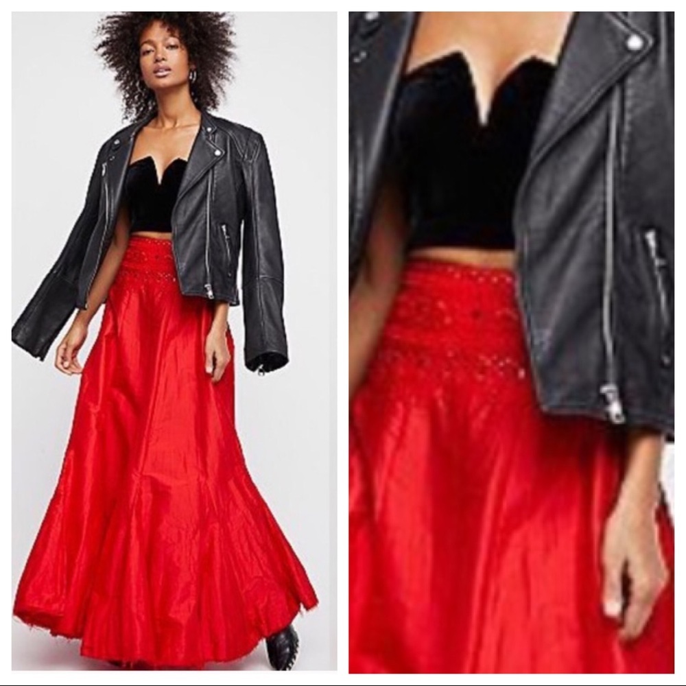 New! FP ONE Embroidered Waist Party Maxi